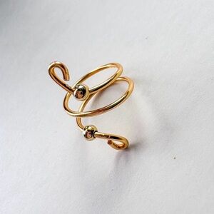 Gold Spiral Open Wire Ring